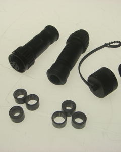 Kreis-Anschlussstecker M12x1